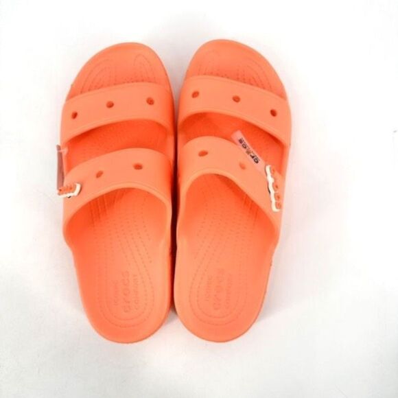 NWT Unisex CROCS Classic Slide Sandals Papaya Orange Men Size 10 Women Size 12 - Picture 5 of 9